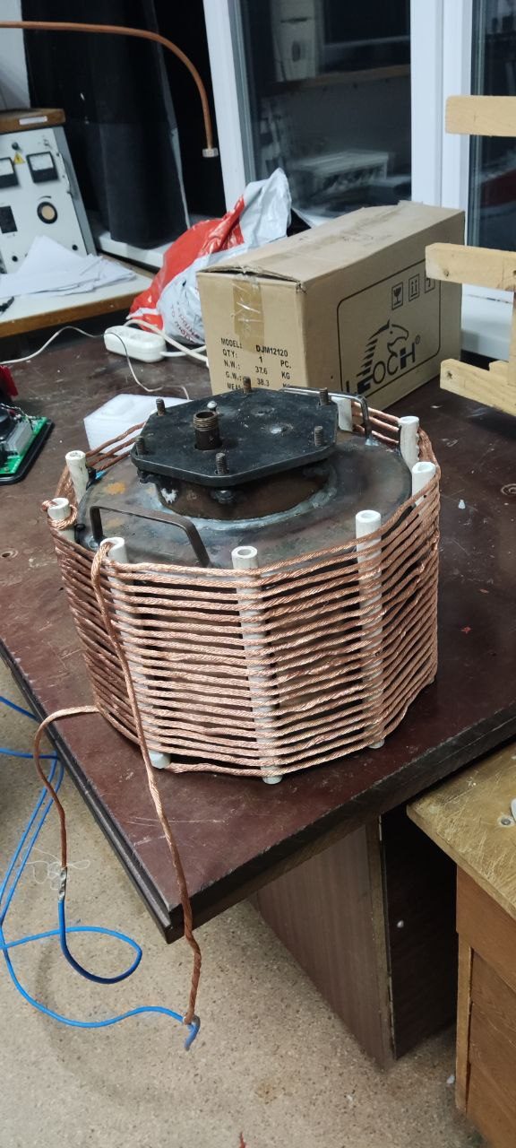 Induction coil around the reactor